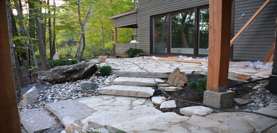 Flagstone and steps