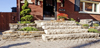 Flagstone and plants